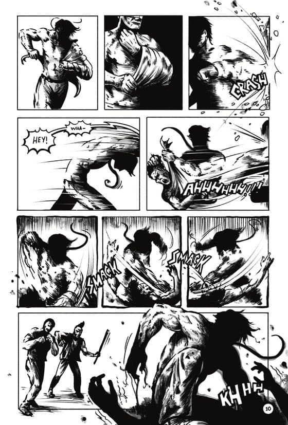 A page from Pet Peeve: a fight breaks out